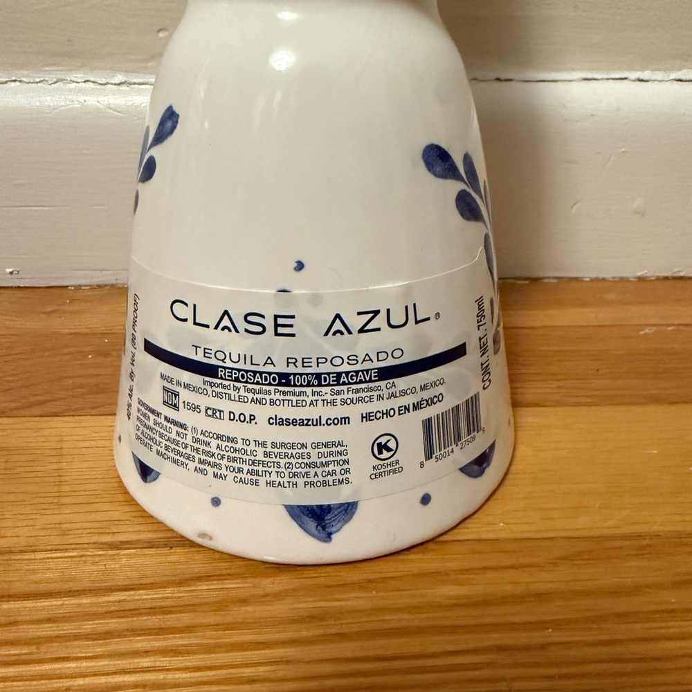 Clase Azul Reposado Empty Tequila Bottle 750ml Hand Painted  Decanter - Picture 5 of 6